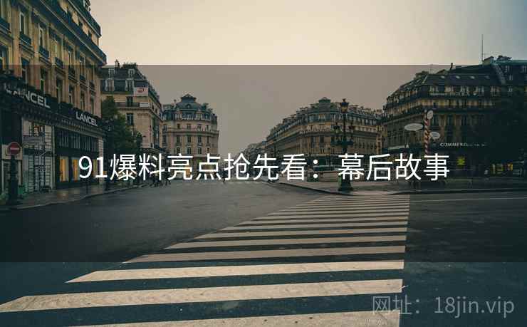 91爆料亮点抢先看：幕后故事