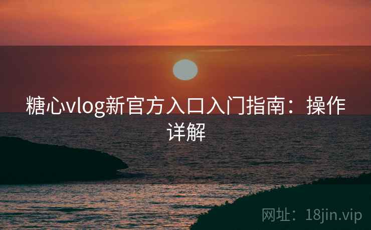 糖心vlog新官方入口入门指南：操作详解